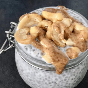 Pudding de chia & purée amandes cajou